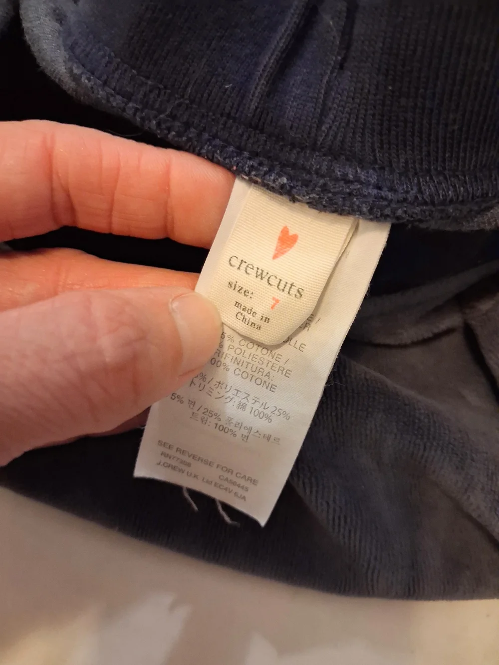 Crewcuts Girls Blue Gray Velour Jogger Pants 7